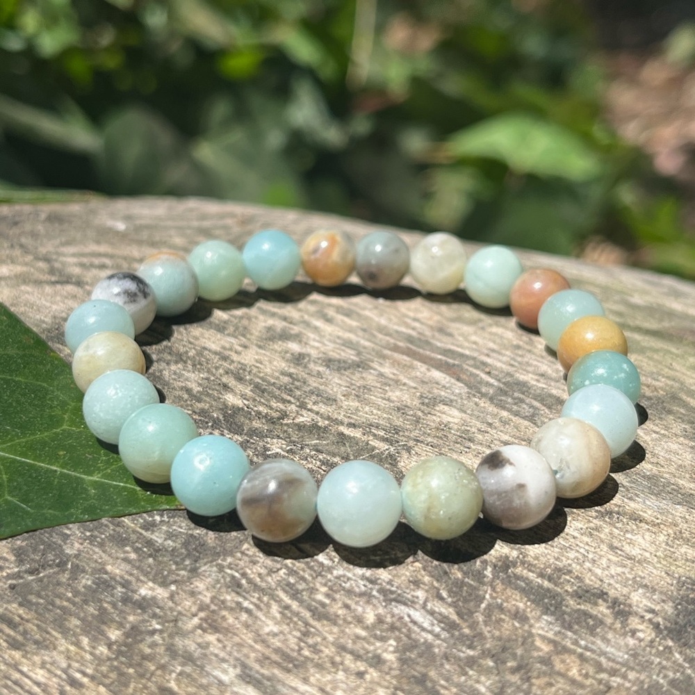 8mm stretchable carribean calcite bracelet‎